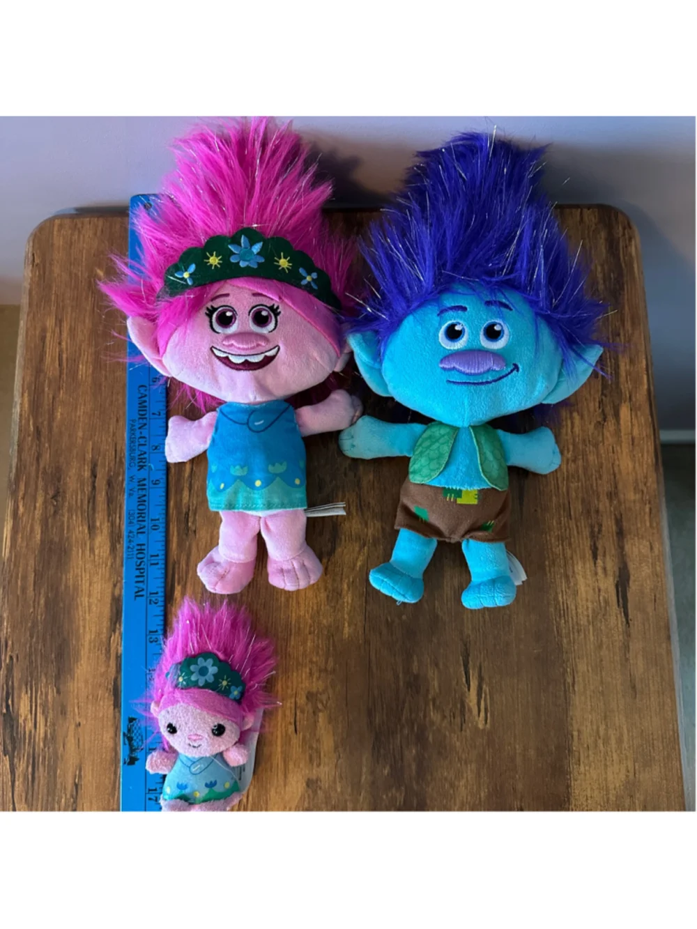DreamWorks Trolls World Tour Plush Lot Poppy Branch Just Play 3 Pc
